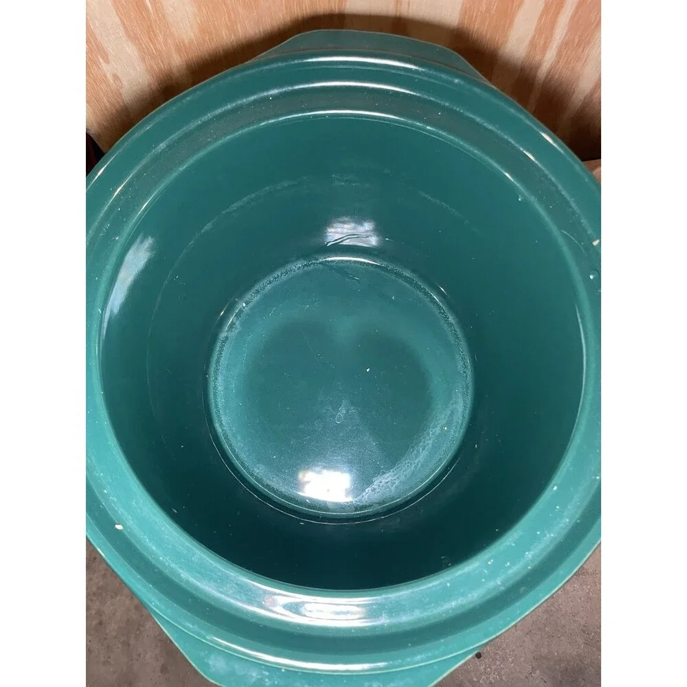 Original Rival Round Green Replacement Insert +Lid Crock Pot Model #3670 5 Quart